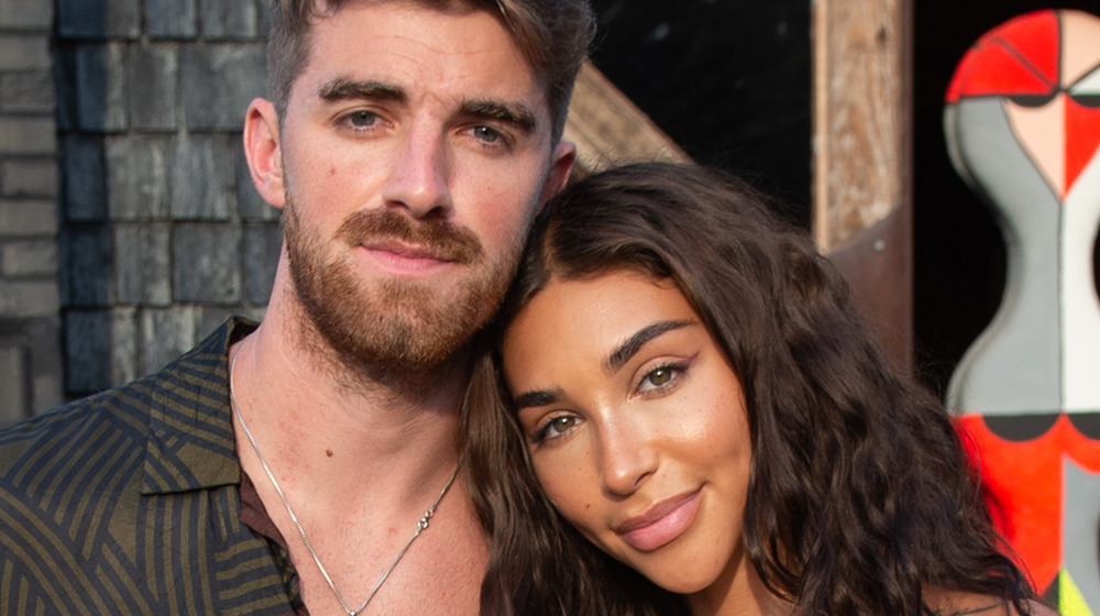 Chantel Jeffries and Drew Taggart at the Hamptons Magazine x The Chainsmokers VIP Dinner in July 2020