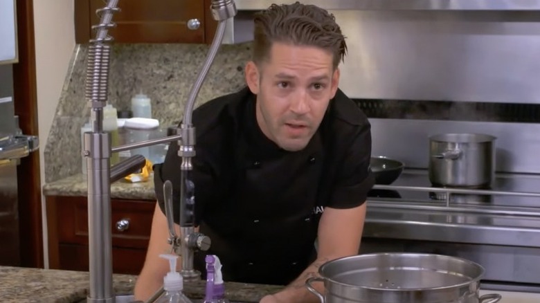 Ryan McKeown at sink