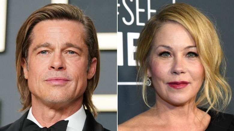 Brad Pitt and Christina Applegate on the red carpet