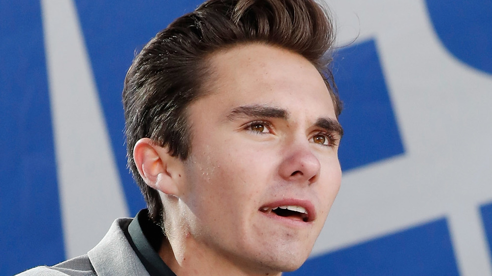David Hogg speaking at an event 