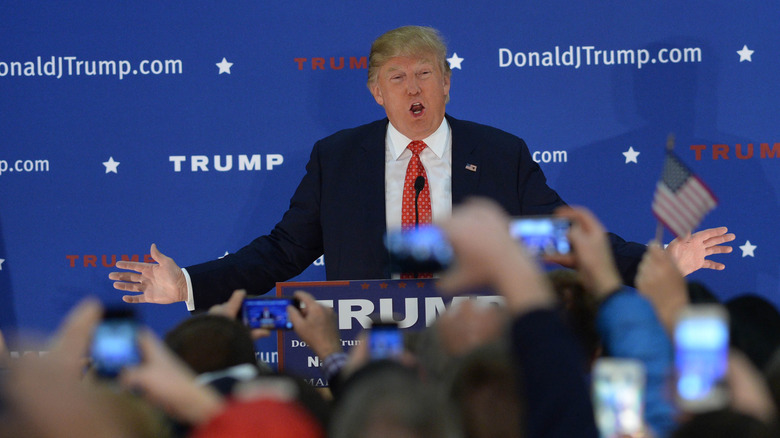 Donald J. Trump talking