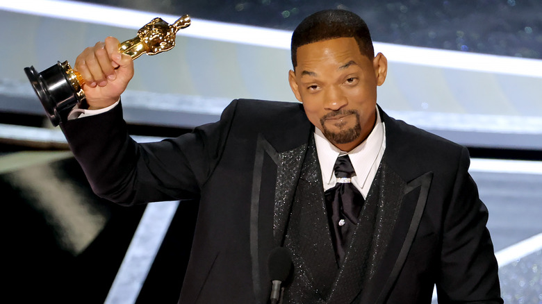 Will Smith delivering a speech