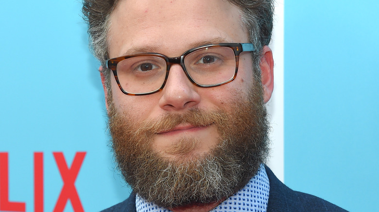 Seth Rogen in glasses smiling