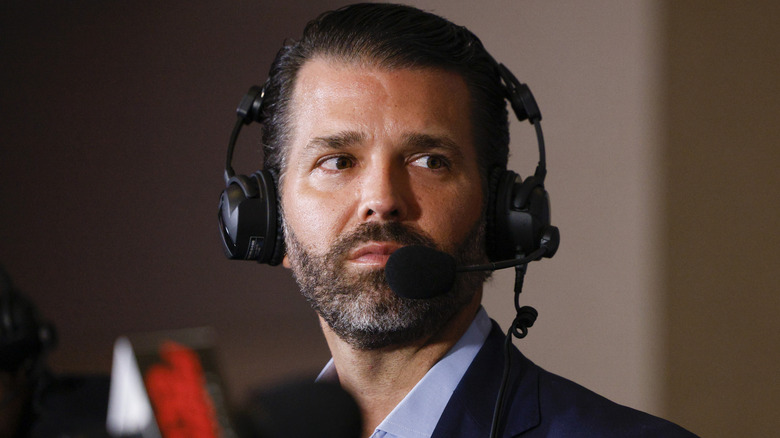 Donald Trump Jr. speaks on a panel