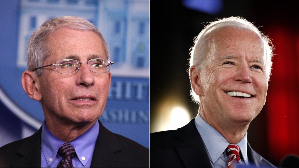 Anthony Fauci and Joe Biden