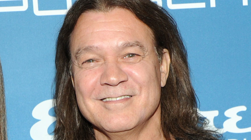 Eddie Van Halen smiles