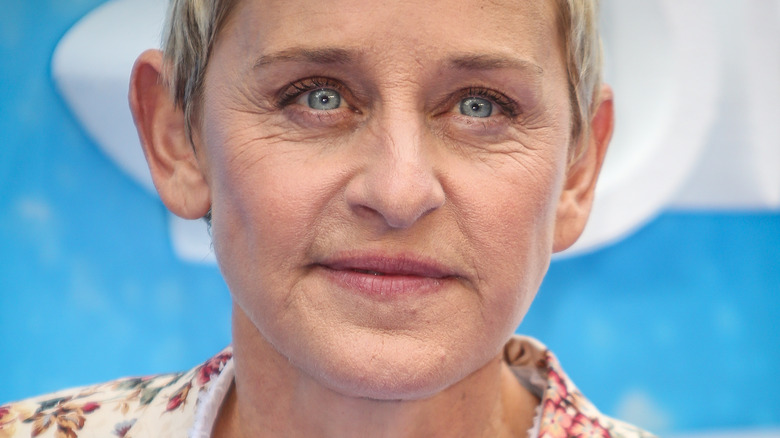 Ellen DeGeneres blue eyes not smilng