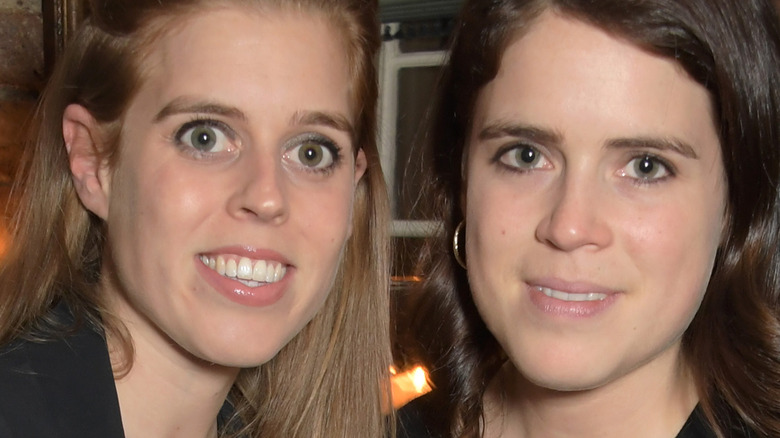 Princesses Beatrice and Eugenie smiling