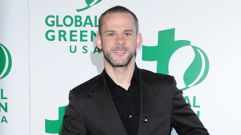 Dominic Monaghan black suit