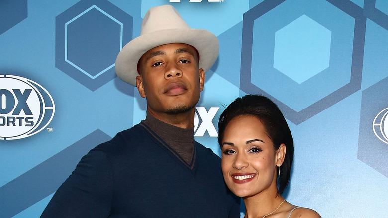 Grace Byers and Trai Byers posing at an event