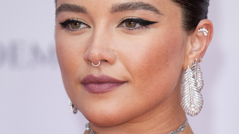 Florence Pugh with a septum piercing