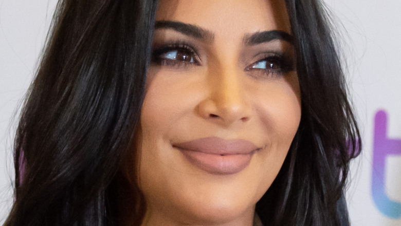 Kim Kardashian smiling