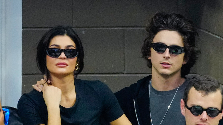 Kylie Jenner and Timothee Chalamet watching The US Open men's finals
