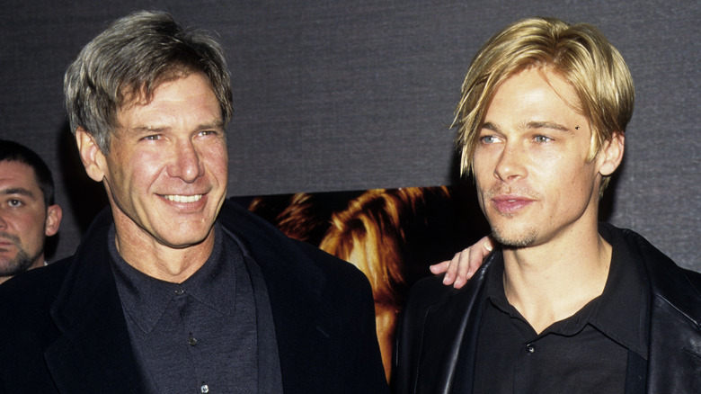 Harrison Ford and Brad Pitt during "The Devil's Own" premiere