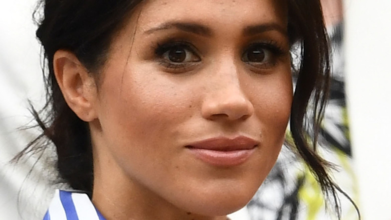 Meghan Markle looking pensive