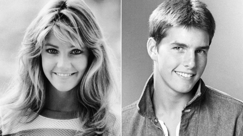 Heather Locklear and Tom Cruise smile in the 80s