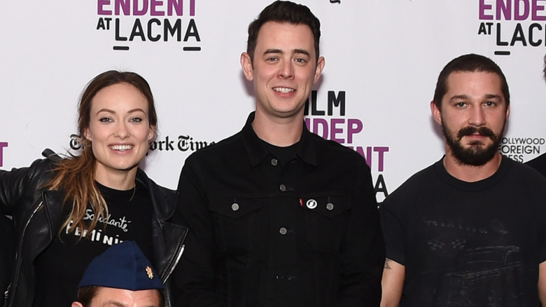 Olivia Wilde, Colin Hanks, and Shia LaBeouf at Film Independent Live Read of "Dr. Strangelove"