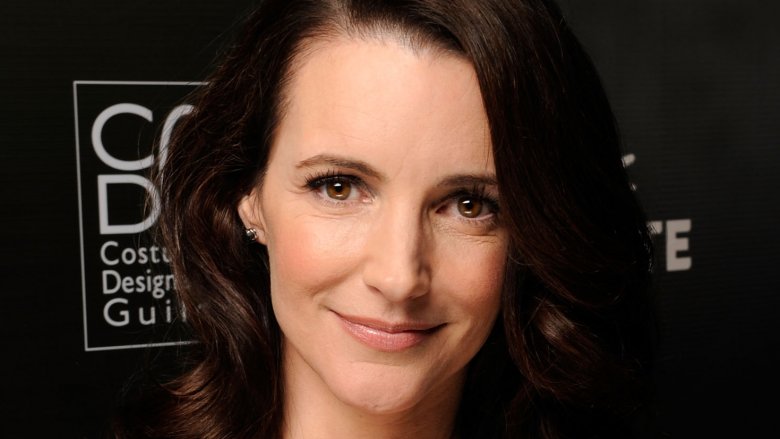 Kristin Davis grinning