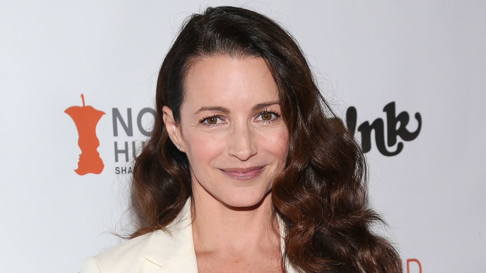 Kristin Davis grinning