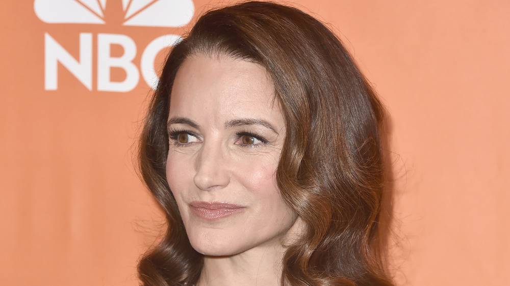 Kristin Davis smirking