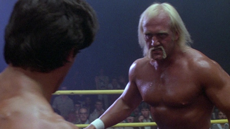 Rocky Balboa fighting Thunderlips in Rocky III