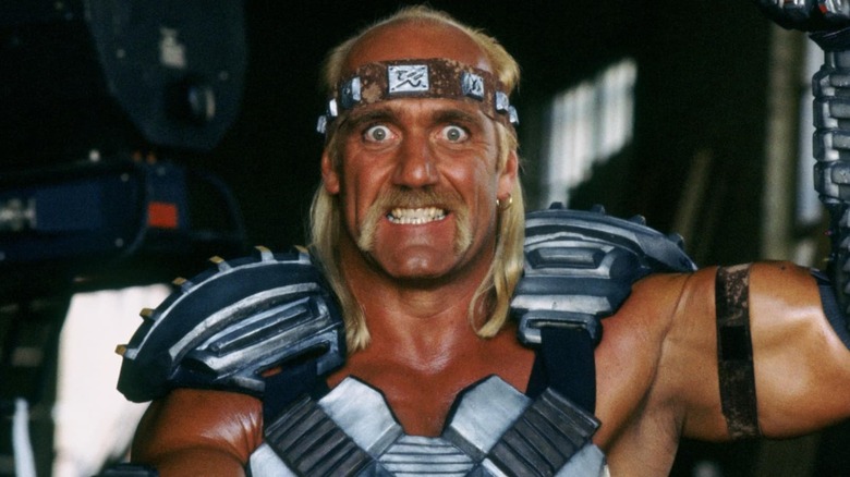 Shep Ramsey looking menacingly at the camera in Suburban Commando