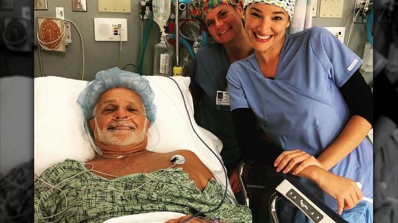 "Below Deck" star Captain Lee Rosbach lying on hospital bed