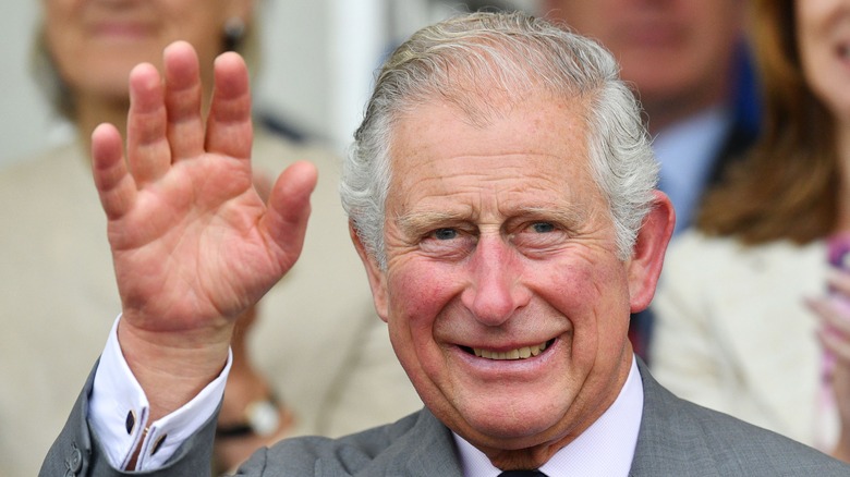 King Charles waving