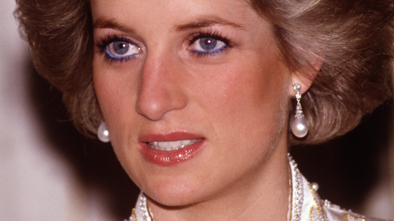 Princess Diana grimacing