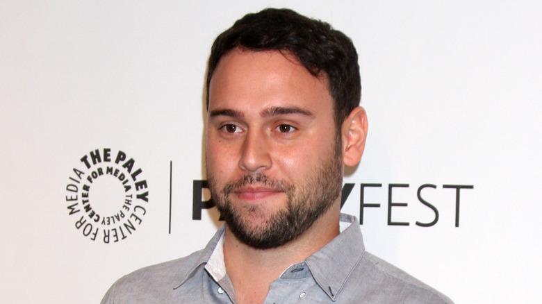 Scooter Braun with a serious expression