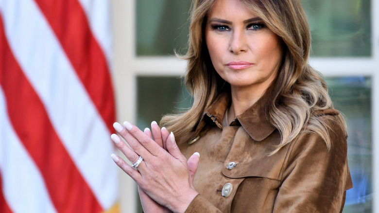 Melania Trump wearing wedding ring 