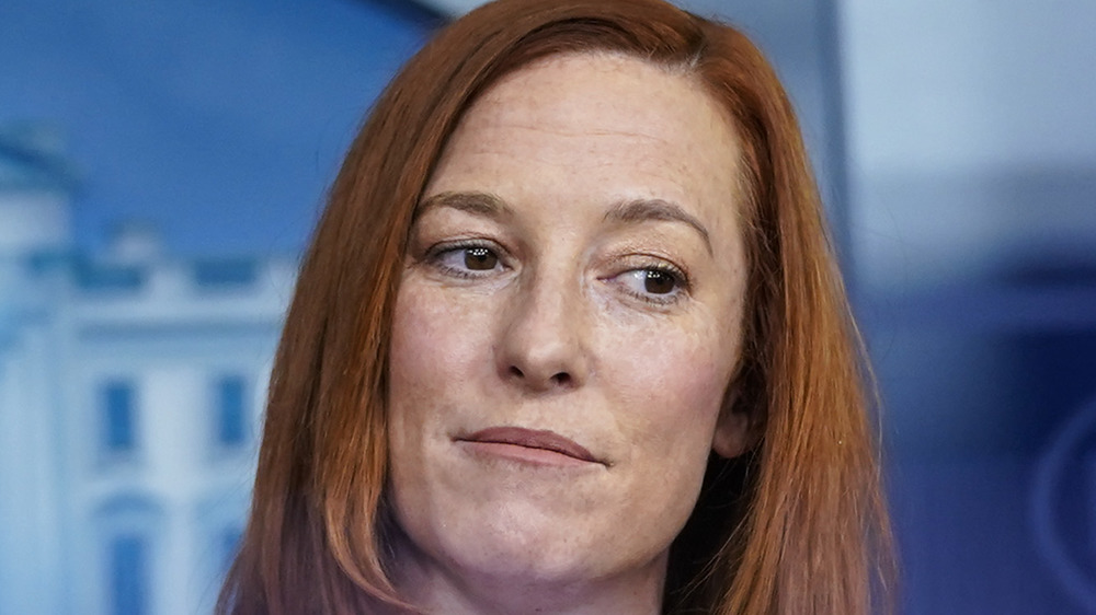 Jen Psaki smirking