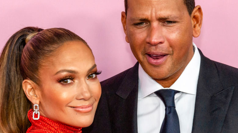 Jennifer Lopez and Alex Rodriguez pose together