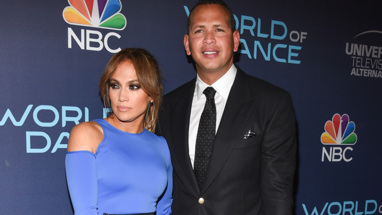Jennifer Lopez and Alex Rodriguez pose together