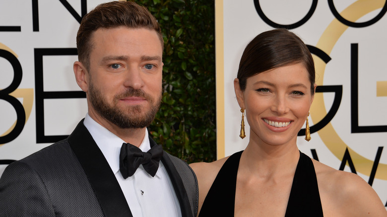 Justin Timberlake and Jessica Biel on the red carpet