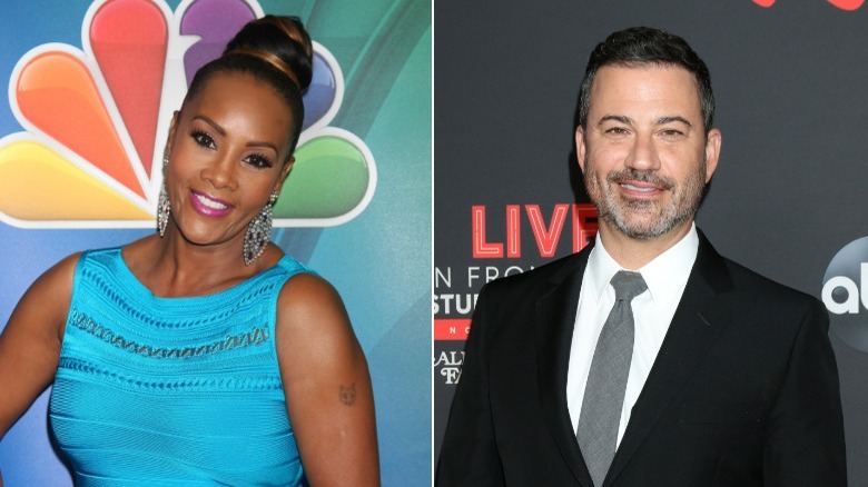 Vivica A. Fox and Jimmy Kimmel side by side