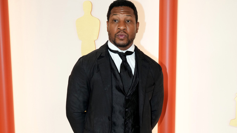 Jonathan Majors, pouting