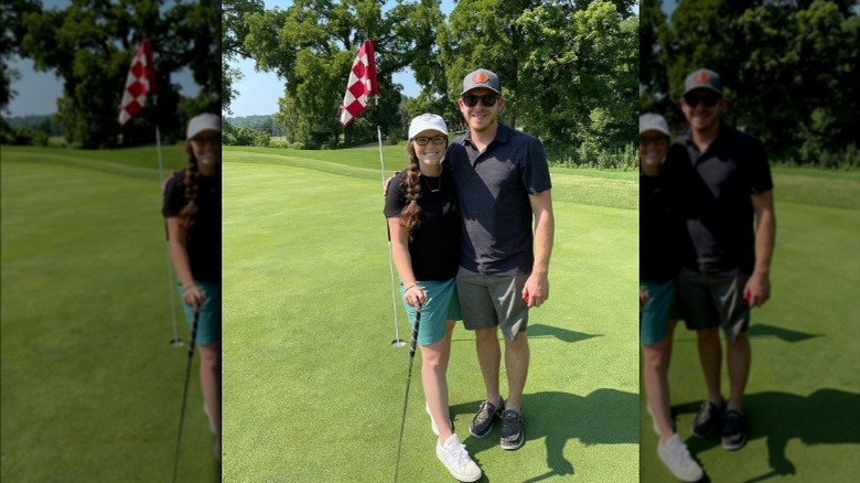 Joy-Anna Duggar and Austin Forsyth on golf course