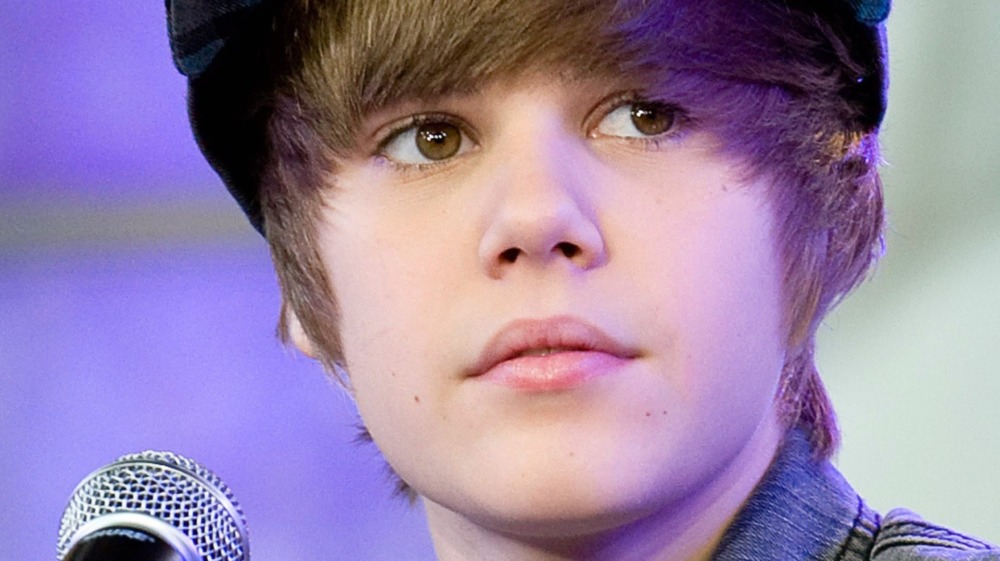 Justin Bieber performs on stage in 2009