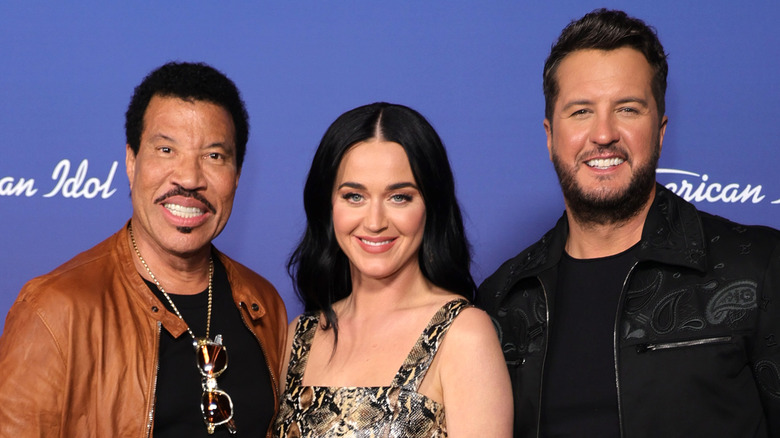 Lionel Richie, Katy Perry, Luke Bryan smiling