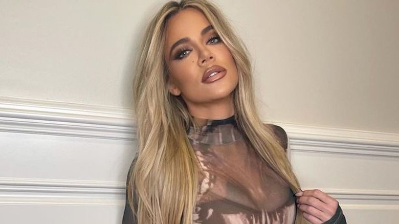 Khloe Kardashian posing