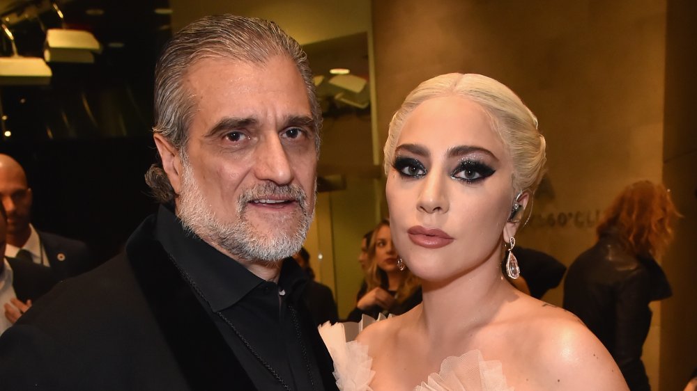 Joe Germanotta and Lady Gaga at formal event