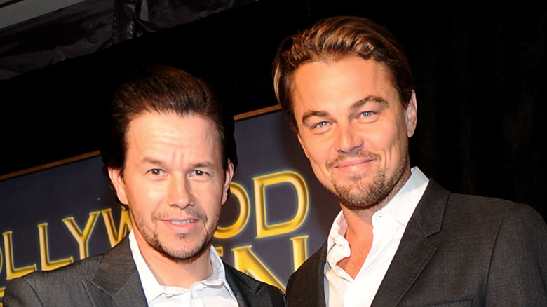 Mark Wahlberg and Leonardi DiCaprio posing
