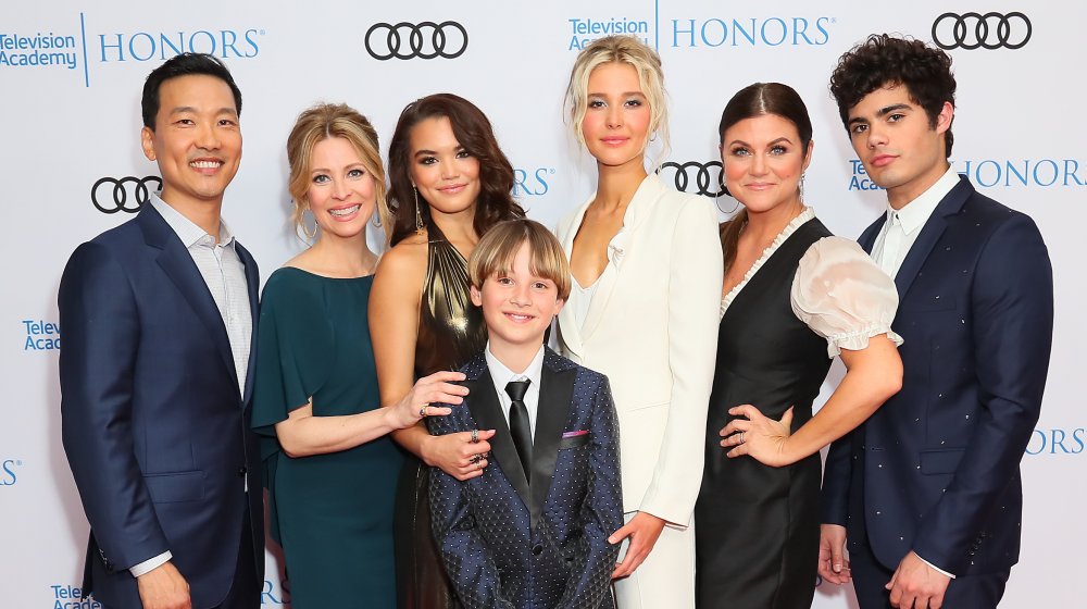 Eddie Shin, Jolie Jenkins, Paris Berele, Finn Carr, Isabel May, Tiffani Thiessen and Emery Kelly attend The 12th Annual Television Academy Honors