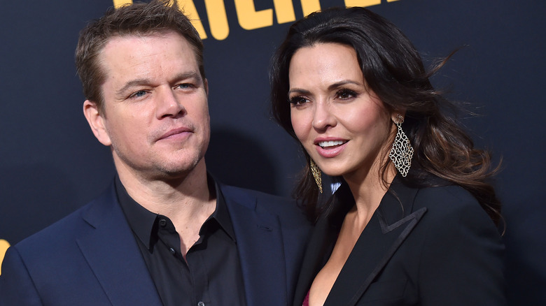 Matt Damon Luciana Bozán Barroso red carpet