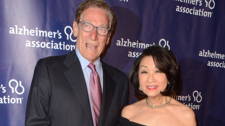 Maury Povich and Connie Chung posing