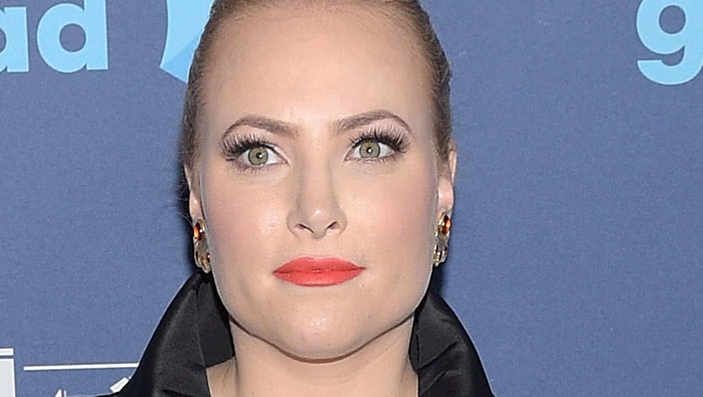 Meghan McCain wears bright lipstick