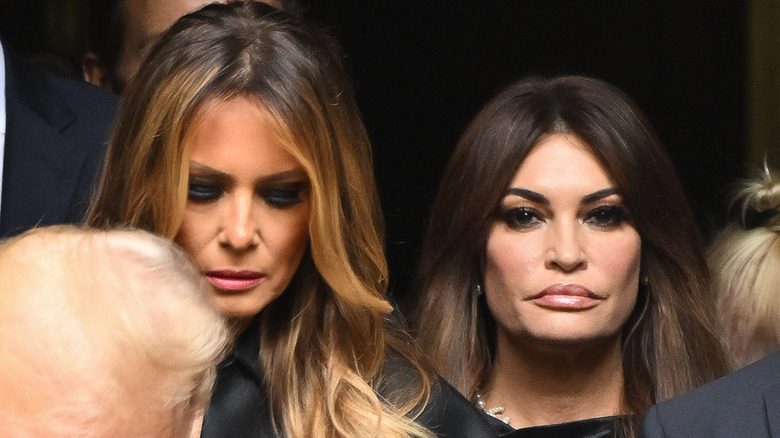 Melania Trump and Kimberly Guilfoyle at a funeral