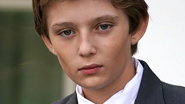 Barron Trump glaring