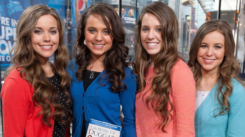 Jessa Duggar, Jinger Duggar, Jill Duggar, and Jana Duggar in studio